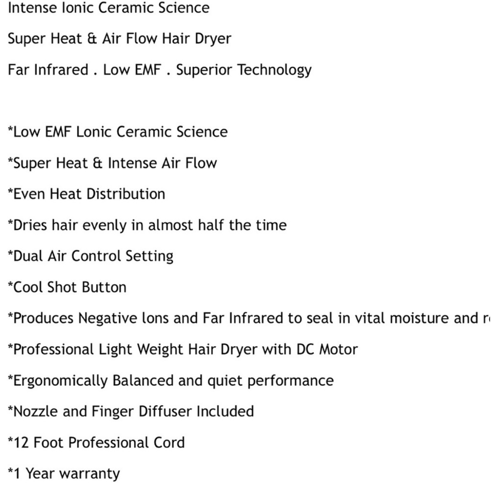 GEM *5 STARS* Exclusive Force Ion Hair Dryer - Picture 8 of 8